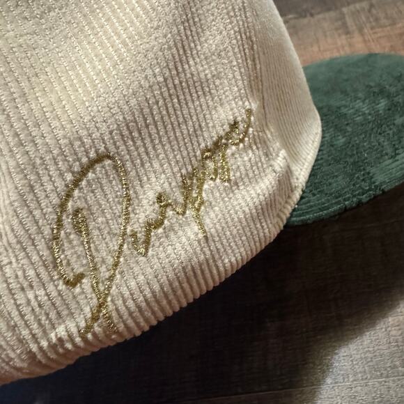 NWOT Dvniel Luu OG SF Strength in Faith snapback hat cream/ green corduroy OS - Picture 5 of 9
